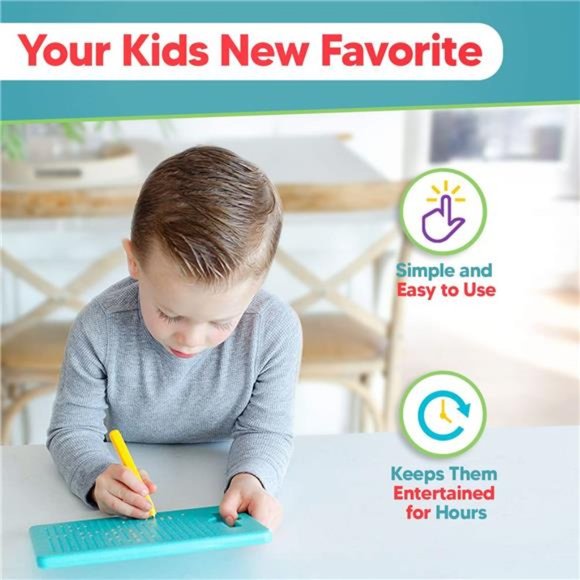 FUN Magnetic Drawing Board for Kids & Toddlers with Beads and Magnet Stylus Pen - Picture 5 of 6